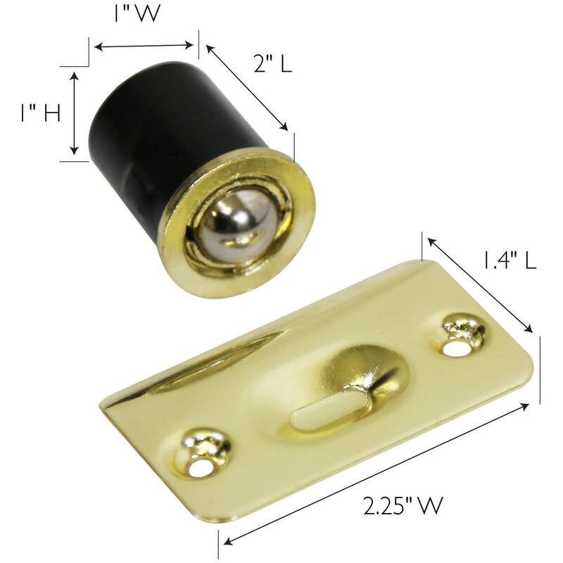 Design House 188862 1" Long Zinc Ball Catch - Pack of 2