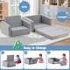 preview thumbnail 4 of 4, 2-in-1 Toddler Fold out Couch Children's Convertible Sofa to Lounger