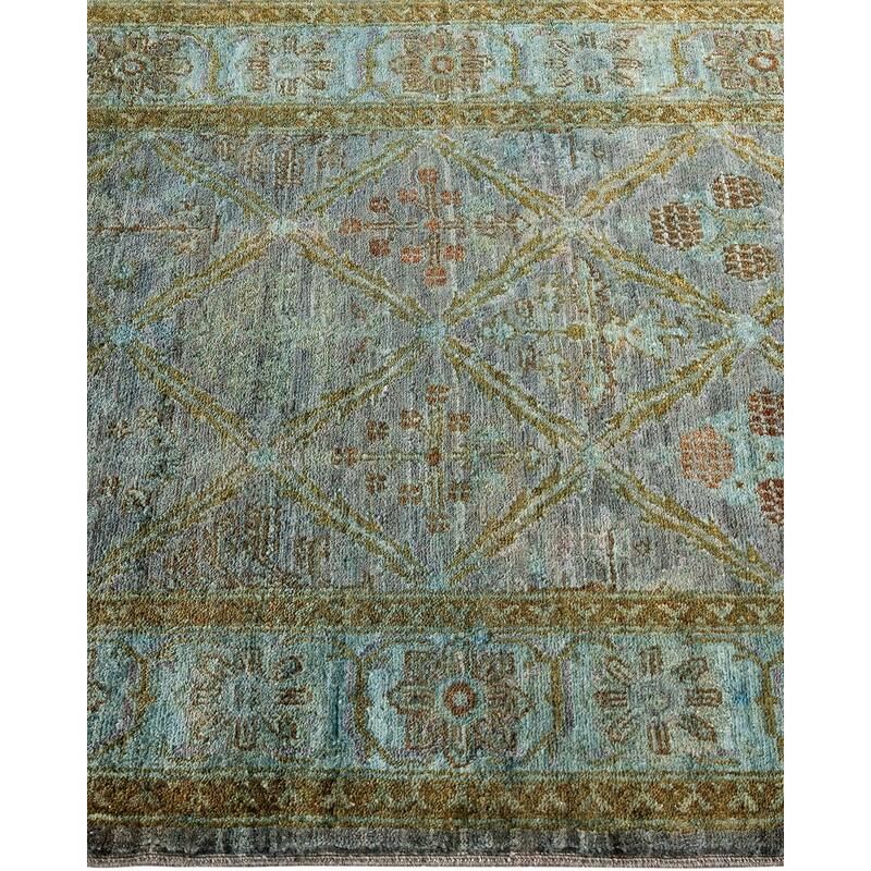 Vibrance, One-of-a-Kind Hand-Knotted Area Rug - Gray, 3' 2" x 5' 2" - 3' 2" x 5' 2"