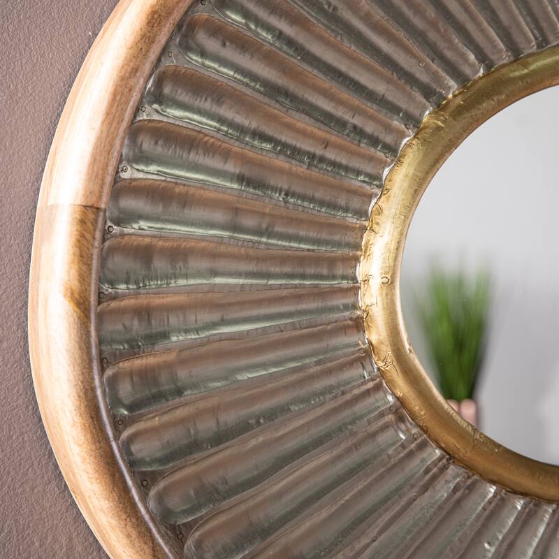 Froxley Oval Decorative Mirror - Brown