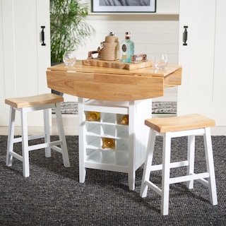 SAFAVIEH Emeric 3-Piece Set Drop Leaf Pub Table - 36"W x 36"D x 36"H