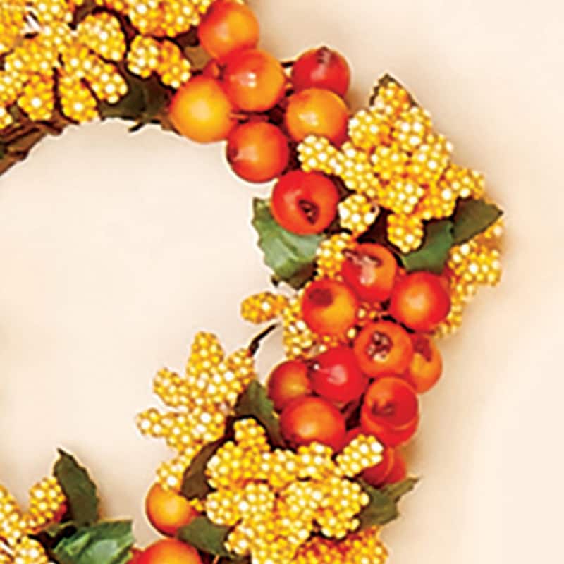 2.5" Berry Candle Ring, Autumn, Set of 2 - 4"