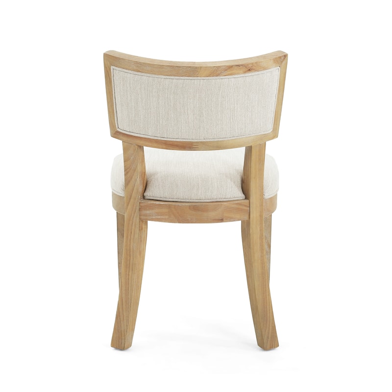 Fescue Farmhouse Fabric and Rubberwood Upholstered Dining Chairs (Set of 2) by Christopher Knight Home