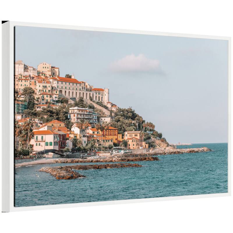 Kate and Laurel Sylvie Imperial Framed Canvas by Alicia Abla - 33x23 - White