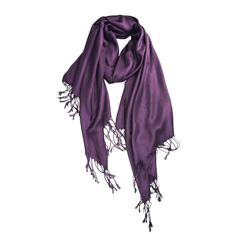 Beautiful Solid Colors Luxurious Pashmina Scarf Perfect Party Favor - 72" x 27"