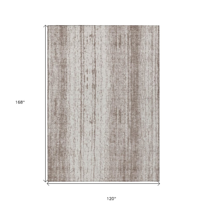 HomeRoots Striped Transitional Rectangle Outdoor Rug