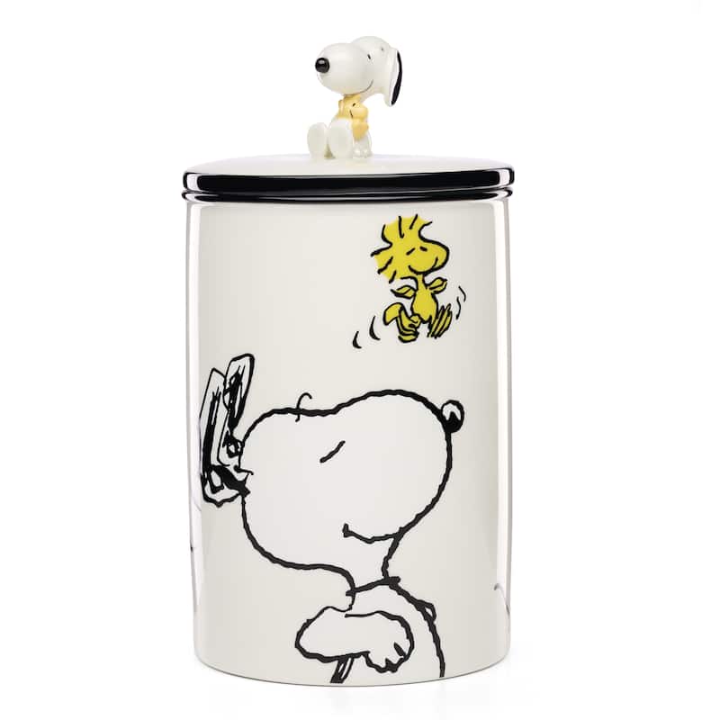Lenox Chef Snoopy Canister with Lid, Porcelain - Large 86oz