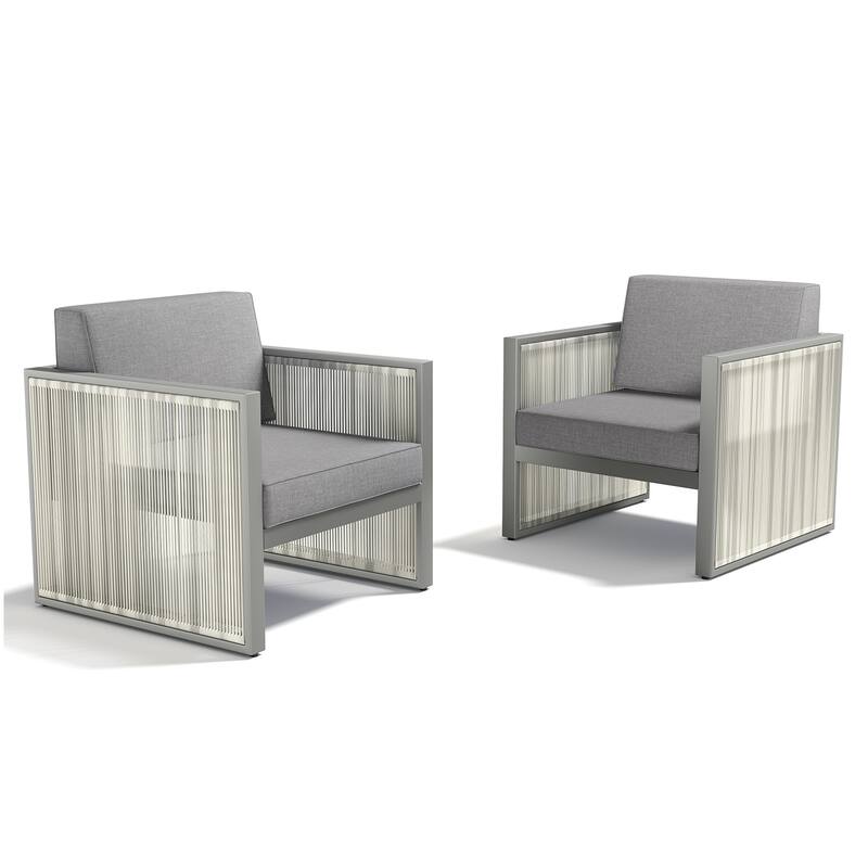 Gymojoy Outdoor Wicker Club Chairs 400lb Capacity