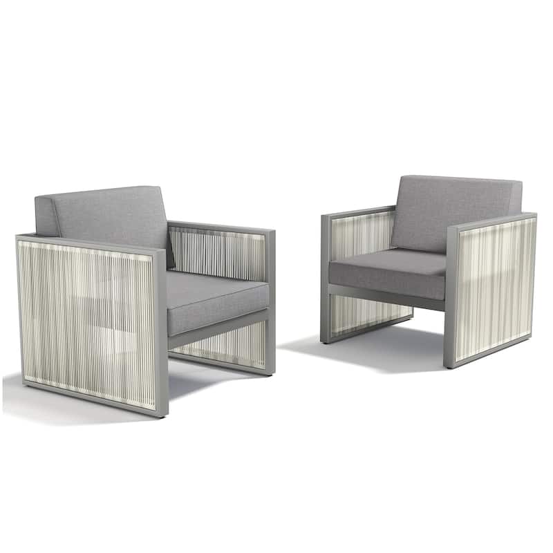 Pocassy 5 Inch Outdoor Patio Chairs Set of 2