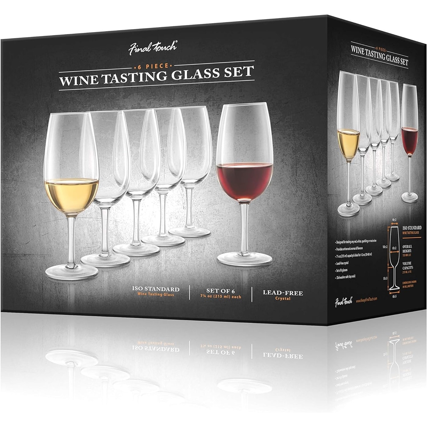 Final Touch Wine Tasting Glasses Set Of