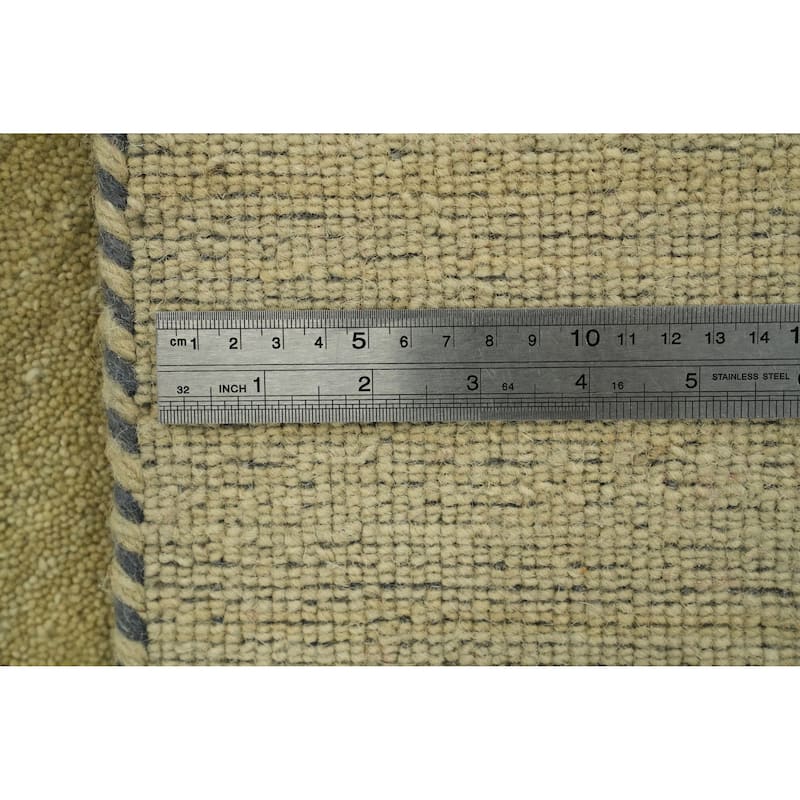 Hand Knotted Oriental 100% Wool Carpet Tribal Animal Pictorial Yellow & Gold Gabbeh Area Rug - 8' 0'' X 8' 1''