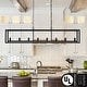preview thumbnail 1 of 36, Modern Farmhouse 8-light 48In Rectangle Linear Chandelier for Dining Room with UL Certified