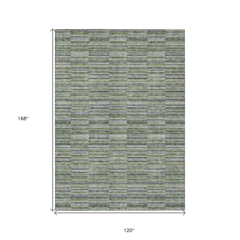 HomeRoots Striped Transitional Rectangle Outdoor Rug