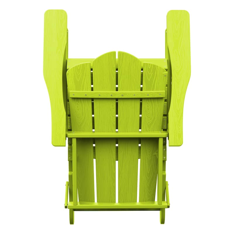 Outdoor HDPE Folding Classic Adirondack Chair All-Weather