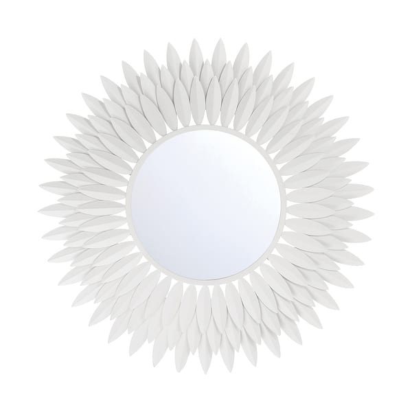 slide 2 of 5, Broche Matte White 24in Mirror - 24
