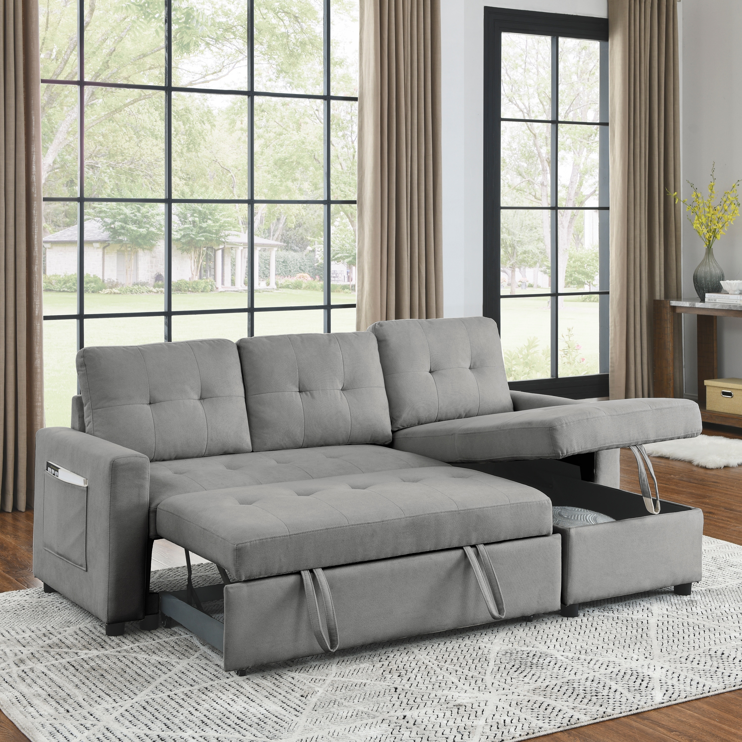 Convertible shop sleeper sectional