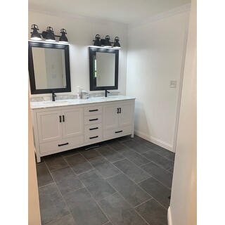 Sheffield White 80 Inch Double Bathroom Vanity With Optional Mirrors Overstock 9158926
