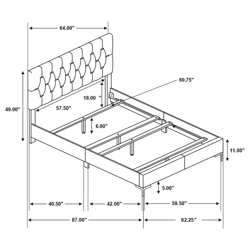 Luxury Black Velvet Upholstered Queen Bed with Gold Accents
