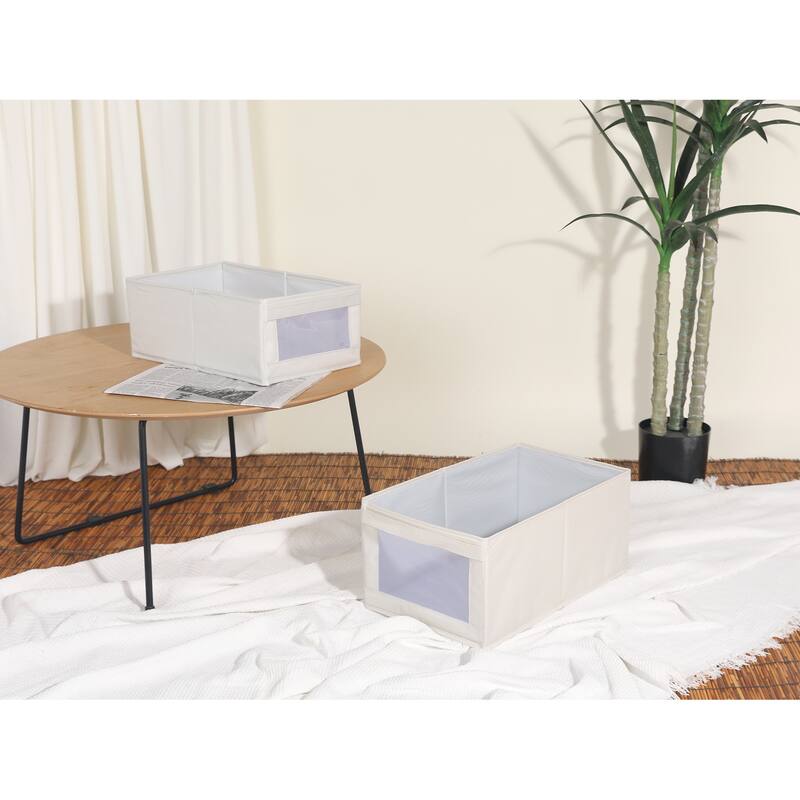 Storage Cube, Decorative Storage Bin with Handles for Shelves Closet, 1 Pack Foldable Storage Basket, Clothing Organizer