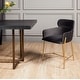 preview thumbnail 2 of 24, SAFAVIEH Couture Charlize Dining Chair (Fully Assembled) - 21.9" W x 20.7" L x 30.1" H Dark Grey/Gold