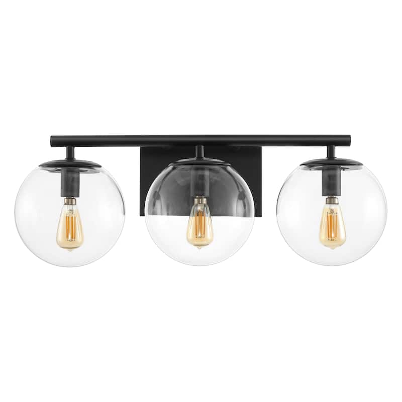 SAFAVIEH Lighting Tallina 3-Light 20-inch Glass Orb Wall Sconce (LED Bulbs Included) - 7.5 In. W x 20 In. D x 7.8 In. H