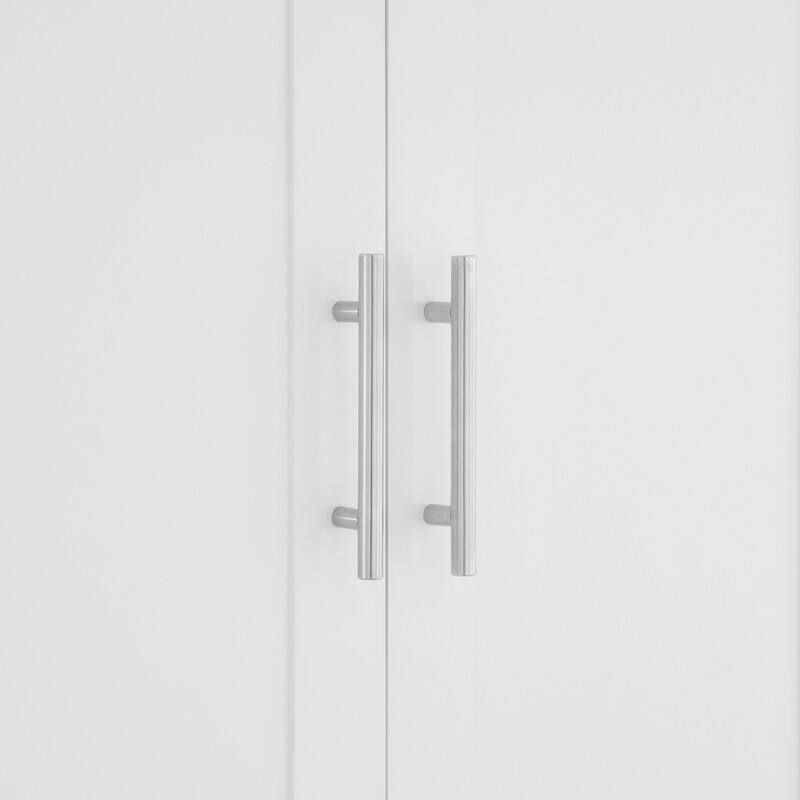 Freestanding White Kitchen Pantry Cabinet - 28.15" W x 15" D x 67.4"H