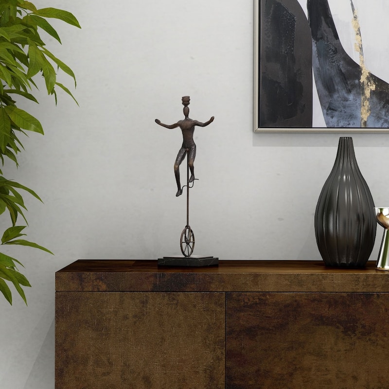 Unicyclist, Resin Sculpture - 7 x 4 x 16