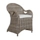 preview thumbnail 2 of 5, Natural Rattan Handwoven Wicker Armchair With Cushion by East at Main