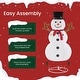 preview thumbnail 13 of 12, 5ft Outdoor Lighted Pop-Up Snowman, Large Outdoor Christmas Decorations w/ 200 LED Lights, Hat, Scarf, Multicolored Lights