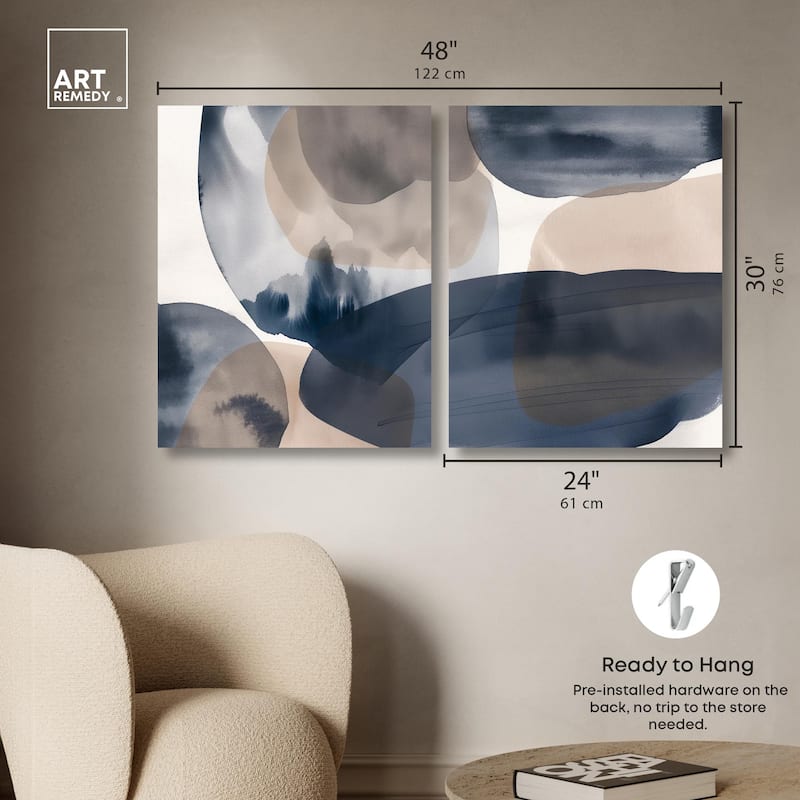 Rust and Noir Canvas Set of 2 by Art Remedy, Gallery Wrapped