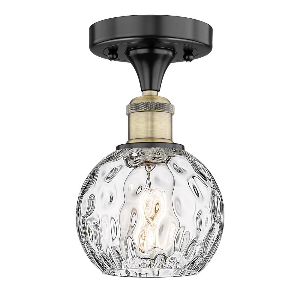 Innovations Lighting Edison Athens Water Glass - 1 Light 6" Semi-Flush Mount