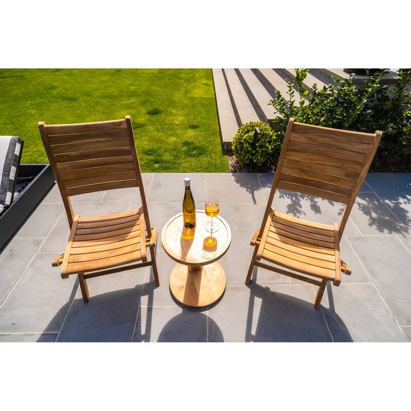 Nordic Style Natural Teak Folding Dining Chair