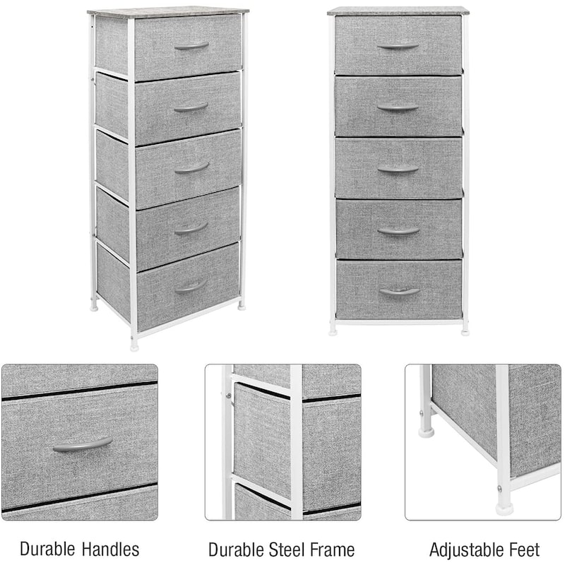 Dresser Storage Tower, Organizer for Closet, Tall Dresser for Bedroom
