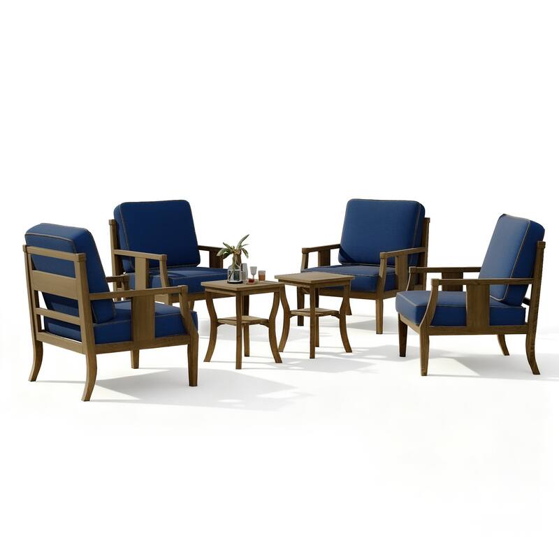 Patio Conversation Sets with Side Table(Set of 6)