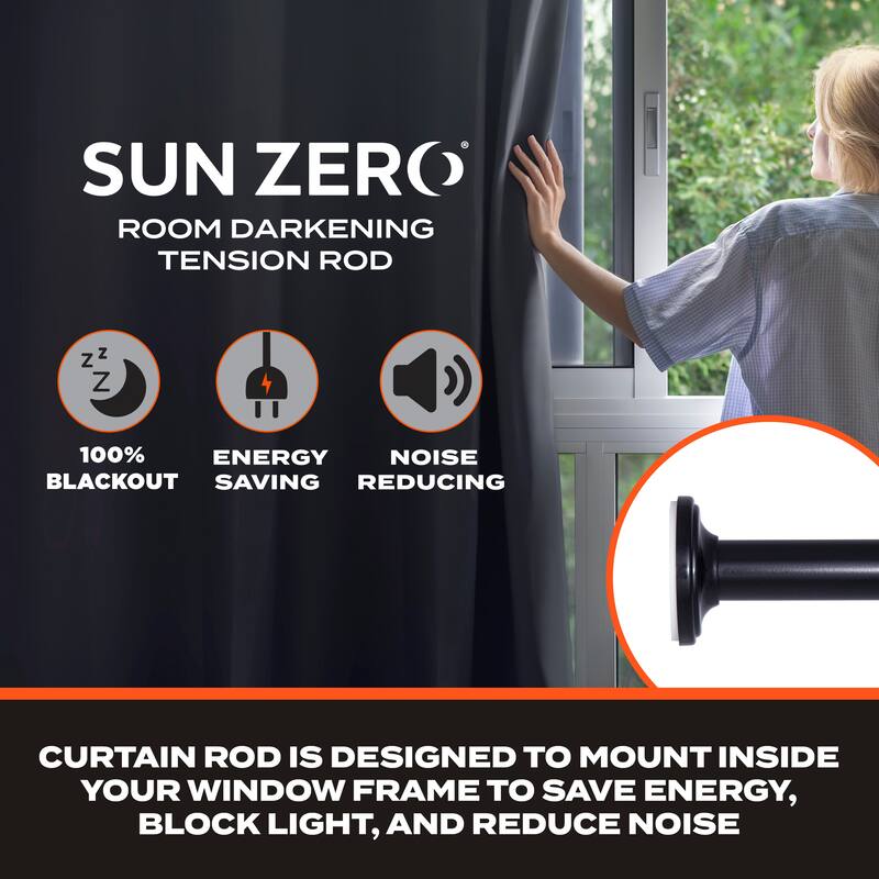 Sun Zero 5/8" Room Darkening Tension Rod - 28-60