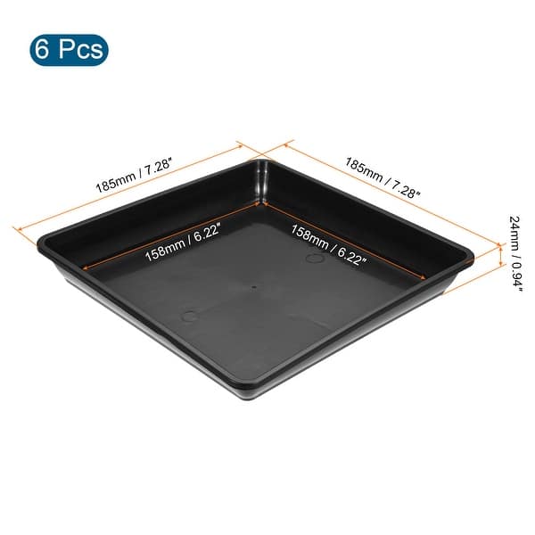 Plant Pot Saucers Plastic Square Flower Drip Trays for Indoor Outdoor - Bed  Bath & Beyond - 35356943