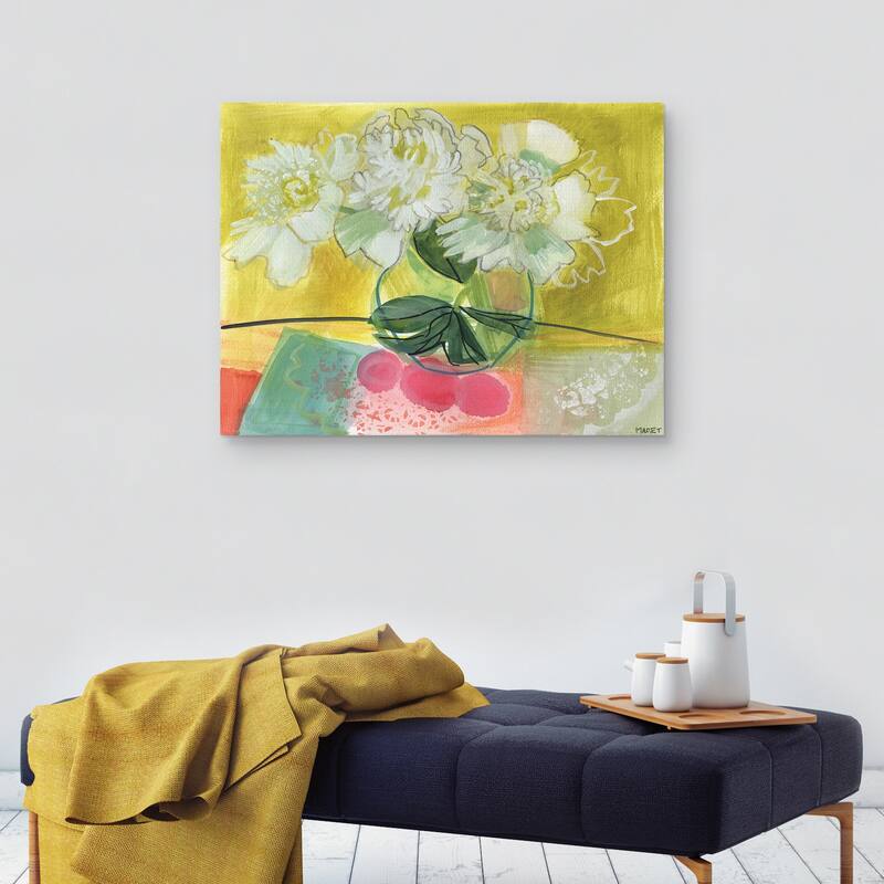 Poppies Yellow by Maret Hensick Canvas Art Print