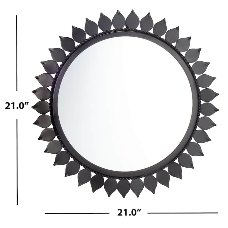 SAFAVIEH Kailee 21-inch Black Round Mirror - 21" W x 1.5" L x 21" H - 21Wx2Dx21H