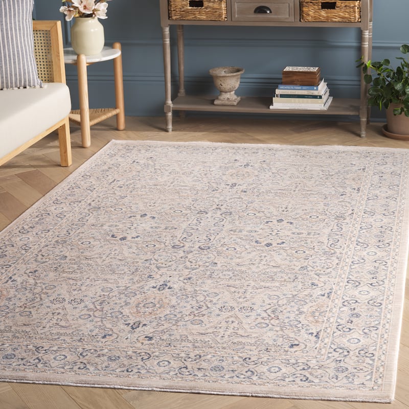 SAFAVIEH Sutton Elmina Bohemian & Eclectic Rug - 5' x 8' - Beige/Navy