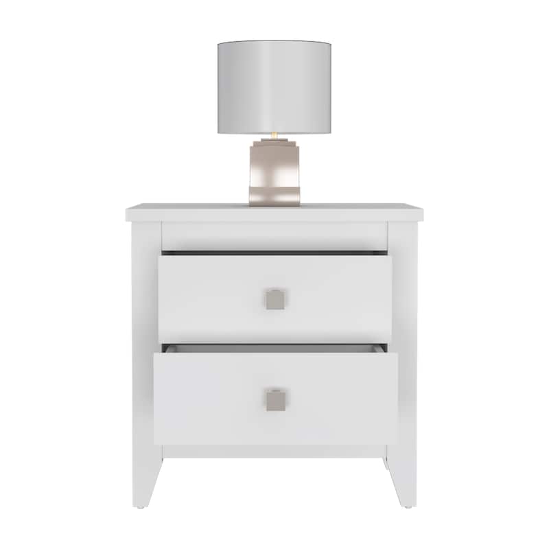 Windsor 2-Drawer Nightstand - White