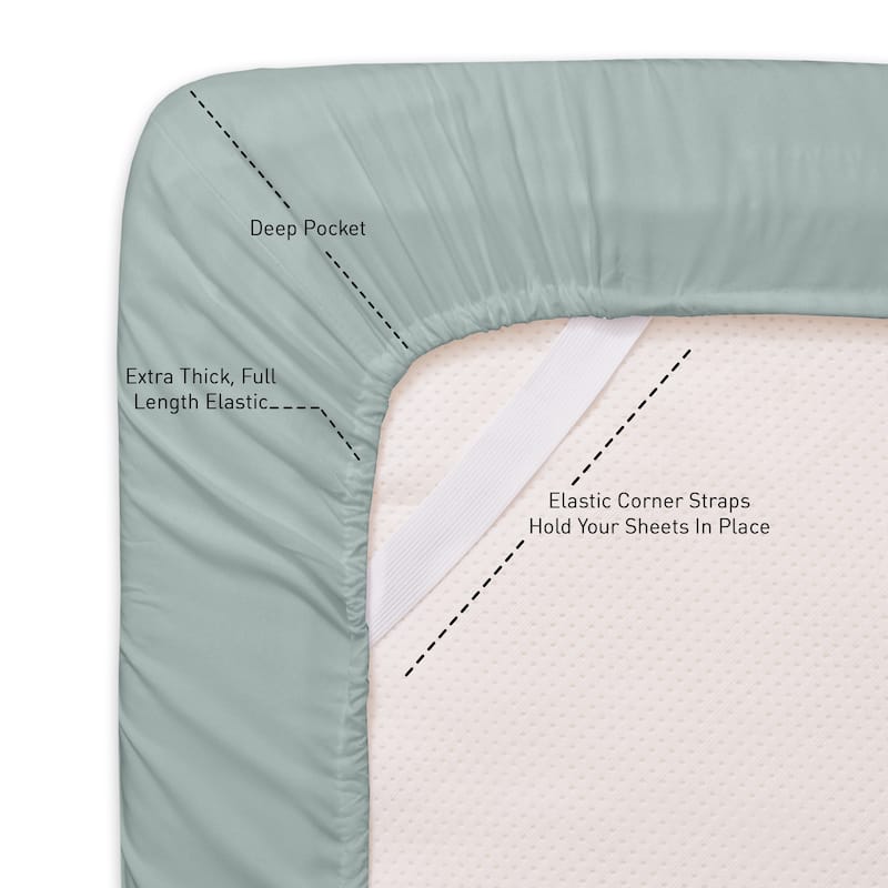 Sweet Home Collection 4 Piece Sheet Set, Ultra Soft 1800 Series, Double Brushed Microfiber
