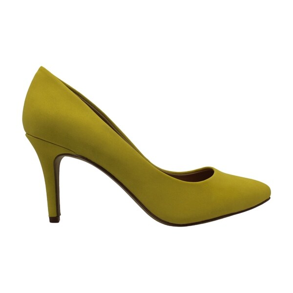 yellow low heel dress shoes