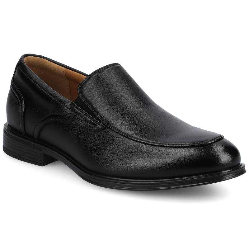 Vance Mens Emilio Mock-toe Slip-on Dress Loafer - Black - 9.5