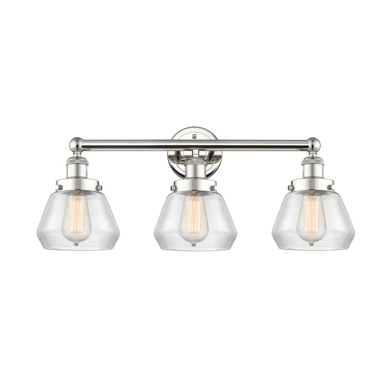 Innovations Lighting 616-3W-10-25 Fulton Vanity Fulton 3 Light 25" - Polished Nickel / Clear