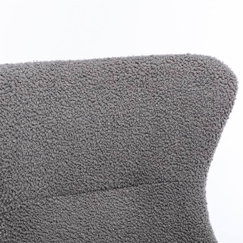 Velvet Fabric Padded Seat Rocking Chair