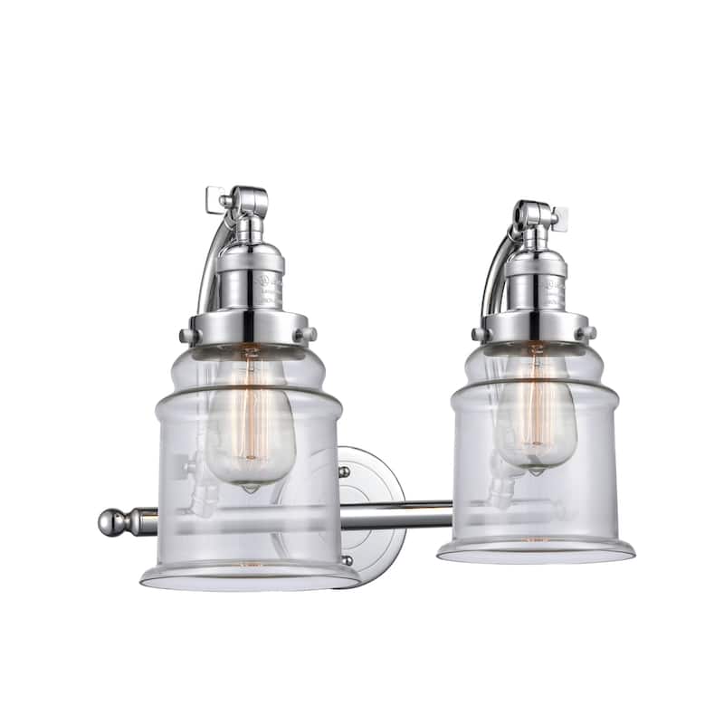 Innovations Lighting Canton 2 Light 18" Wide Bathroom Vanity Light - Polished Chrome / Clear