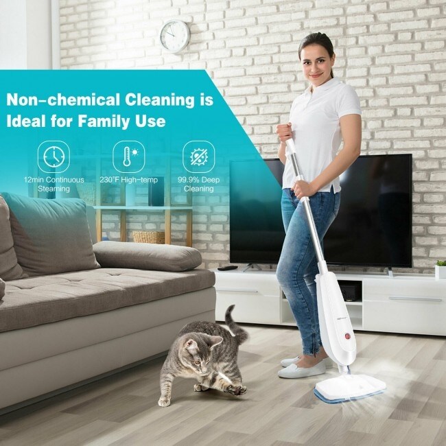 Bissell Commercial BGST1566 12 1/2 PowerSteamer Steam Mop with 3 Washable  Mop Pads