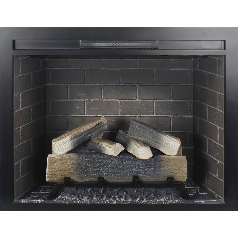 33 inch Infrared Electric Fireplace Insert, Touch Panel Heater,Smokeless Firebox,With fixed Trim Kit,With Crackling Sound