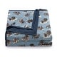 preview thumbnail 6 of 8, Tasha Polizzi Settler Blue Western Print and Solid Chambray Back 3 Piece Reversible Quilt with Pillow Shams