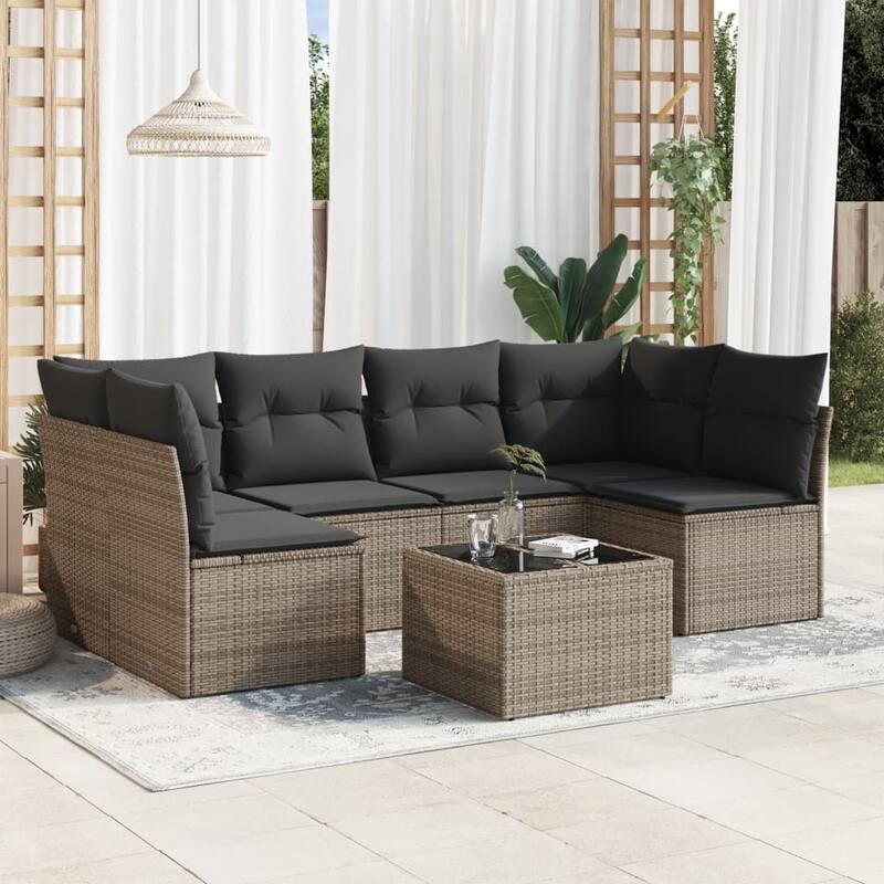 vidaXL Garden Sofa Set Grey - 21.7 x 21.7 x 14.6